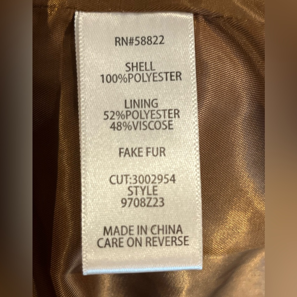 NWOT Max Studio Women’s Teddy Jacket/Coat Sienna Brown Large - Picture 10 of 10